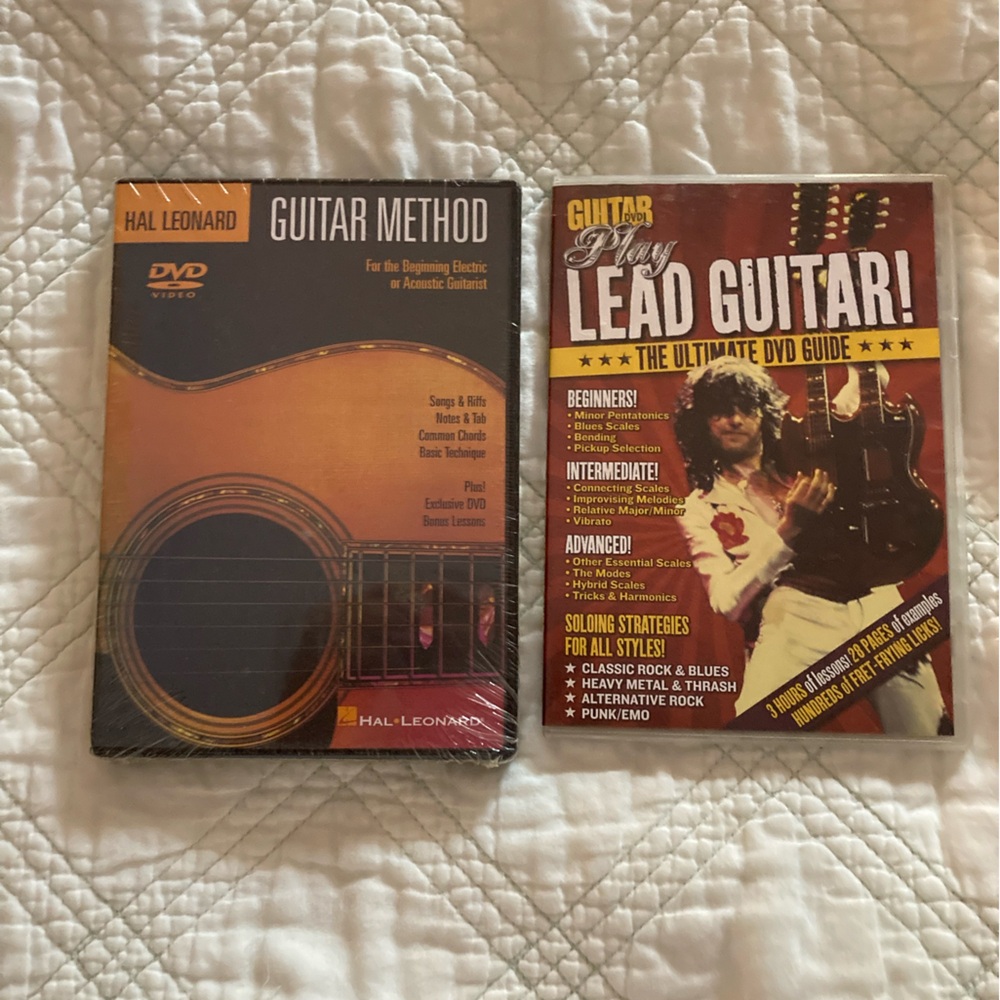 Guitar Method & Play Lead Guitar! DVD Set - Brown/Yellow